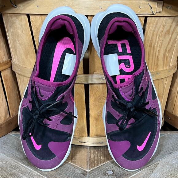 Nike Free RN 5.0 Black True Berry Pink AQ1316-007 Running Shoes Womens Size 10.5 - Picture 9 of 11